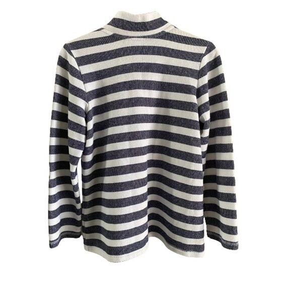 D & Co Active Womens Blue White‎ Stripe Coastal Pull Over Sz S - Picture 2 of 10